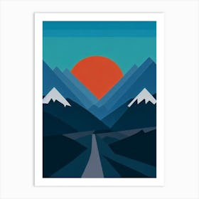 Kitzski Kitzbühel, Austria Modern Illustration Skiing Poster Art Print