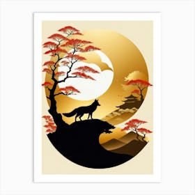 Japan Golden Fox 18 Art Print