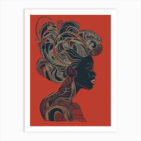 Portrait Of African Woman 55 Art Print