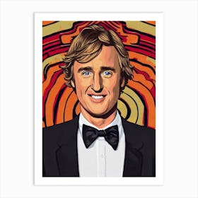 Owen Wilson Illustration Movies Art Print