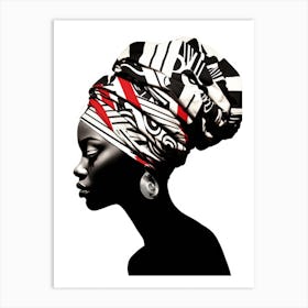 African Woman In A Turban 13 Art Print