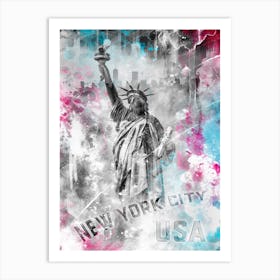 Pop Art Statue Of Liberty Art Print