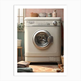 Vintage Washing Machine 3 Art Print