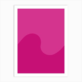 Wave Swirl Pink Core Art Print