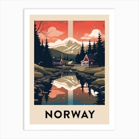 Vintage Travel Poster Norway 8 Art Print