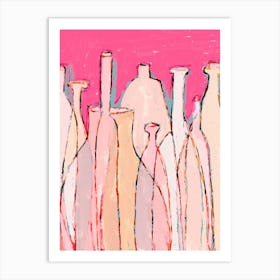 Pastel Bottles Art Print