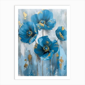 Blue Poppies 24 Art Print