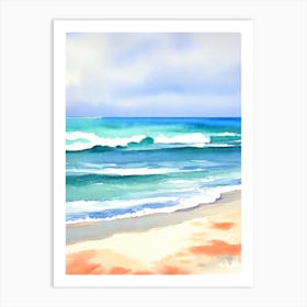 Narrabeen Beach 2, Australia Watercolour Art Print