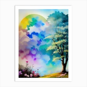 Colorful Tree In The Sky Art Print