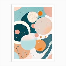 Aquarius Planet Musted Pastels Space Art Print