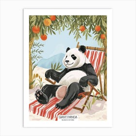 Giant Panda Relaxing In A Hot Spring Poster 1 Art Print