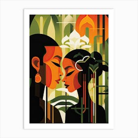 Bali, Indonesia, Bold Outlines 3 Art Print