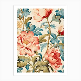 Floral Wallpaper 345 Art Print