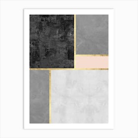 Geometric textures composition 13 Art Print