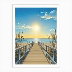 Beach Dune With Reeds Art Print