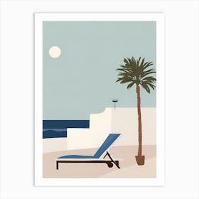 Beach Lounger Art Print