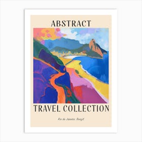 Abstract Travel Collection Poster Rio De Janeiro Brazil 7 Art Print