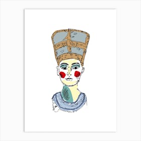 Egyptian Woman Line Art Illustration Art Print