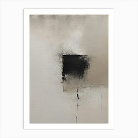 Tan, Beige and Black Abstract Artwork Art Print