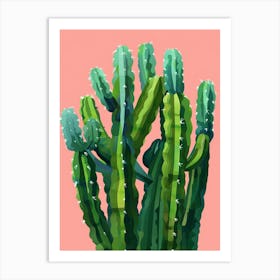 Devils Tongue Cactus Minimalist Abstract 2 Art Print