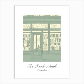 London The Book Nook Pastel Colours 5 Poster Art Print