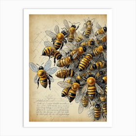 Beess Art Print