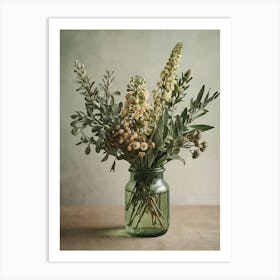 Flowers In A Jar Art Print