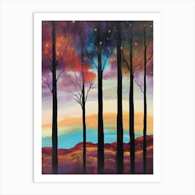 Sunset In The Trees Art Print