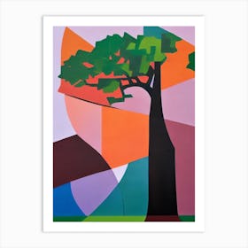 Quercus Garryana Tree Cubist 1 Art Print