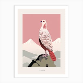 Minimalist Grouse 2 Bird Poster Art Print