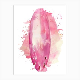 Watercolor Surfboard Art Print