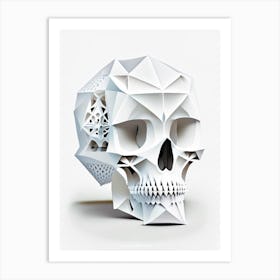 Skull With Geometric Designs Kawaii Art Print