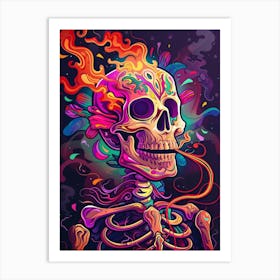 Day Of The Dead Skeleton Art Print