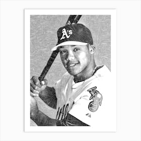 Oakland Athletics Baseball Player Posing For A Photo Poster