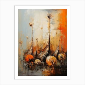 Snail Abstract Expressionism 2 Art Print