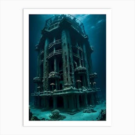 Underwater Palace-Reimagined 2 Art Print