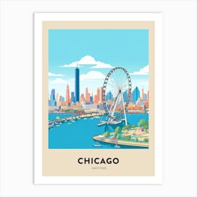 Navy Pier 2 Chicago Travel Poster Art Print