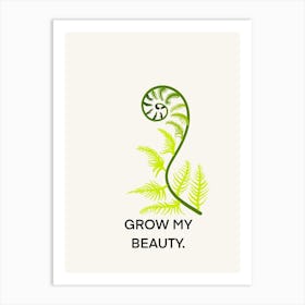 Grow fern graphic Art Print