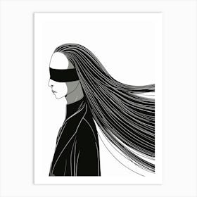 Blindfolded Woman 3 Art Print