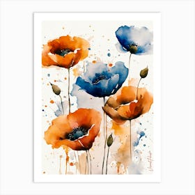 Collage Of Wonderful Poppy Flowers Pt. 2 Art Print