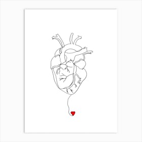 Heart Page Art Print