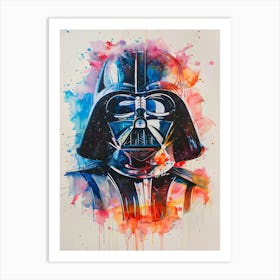 Darth Vader Portrait Watercolor Art Print