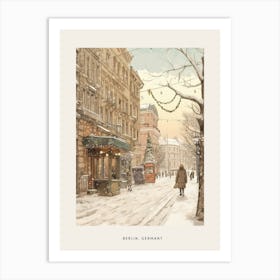 Vintage Winter Poster Berlin Germany 3 Art Print