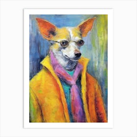 Pawsitively Vogue; Dog Inspired Oil Brush Strokes Art Print