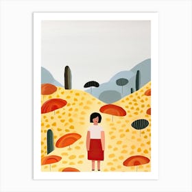 Tuscany, Tiny People And Illustration 2 Art Print