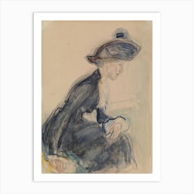 Mrs Anni Lagerborg, 1912 By Magnus Enckell Art Print