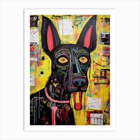 Doberman 23 Basquiat Style Art Print