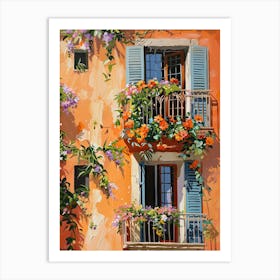Balcony Painting In Livorno 3 Art Print