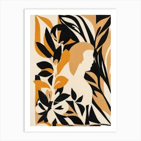 'The Woman In The Leaves' Art Print