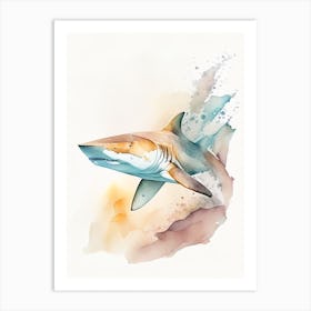 Sixgill Shark 2 Watercolour Art Print